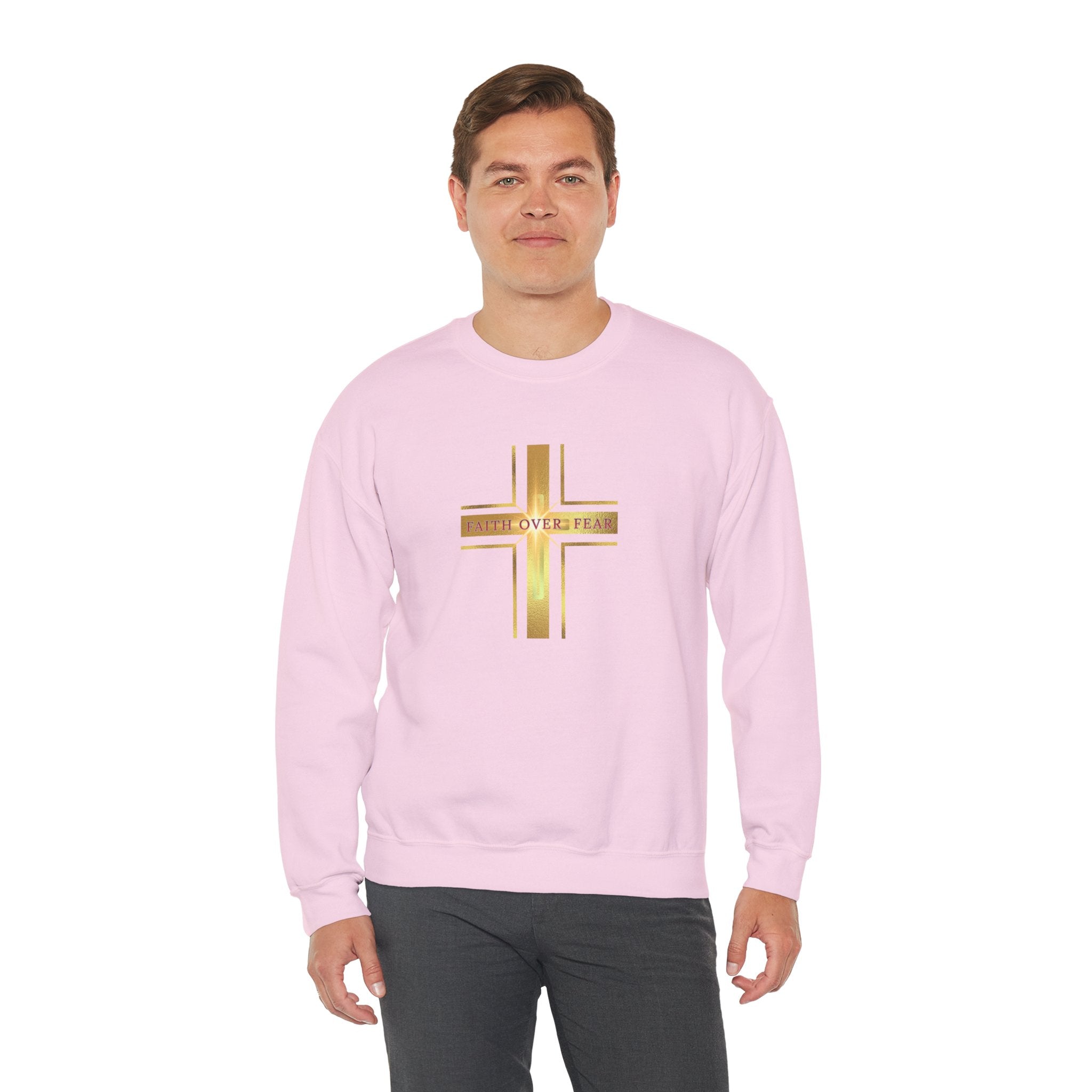 Faith Over Fear Crewneck Sweatshirt — 50% to Feeding America, Spiritual Gifts