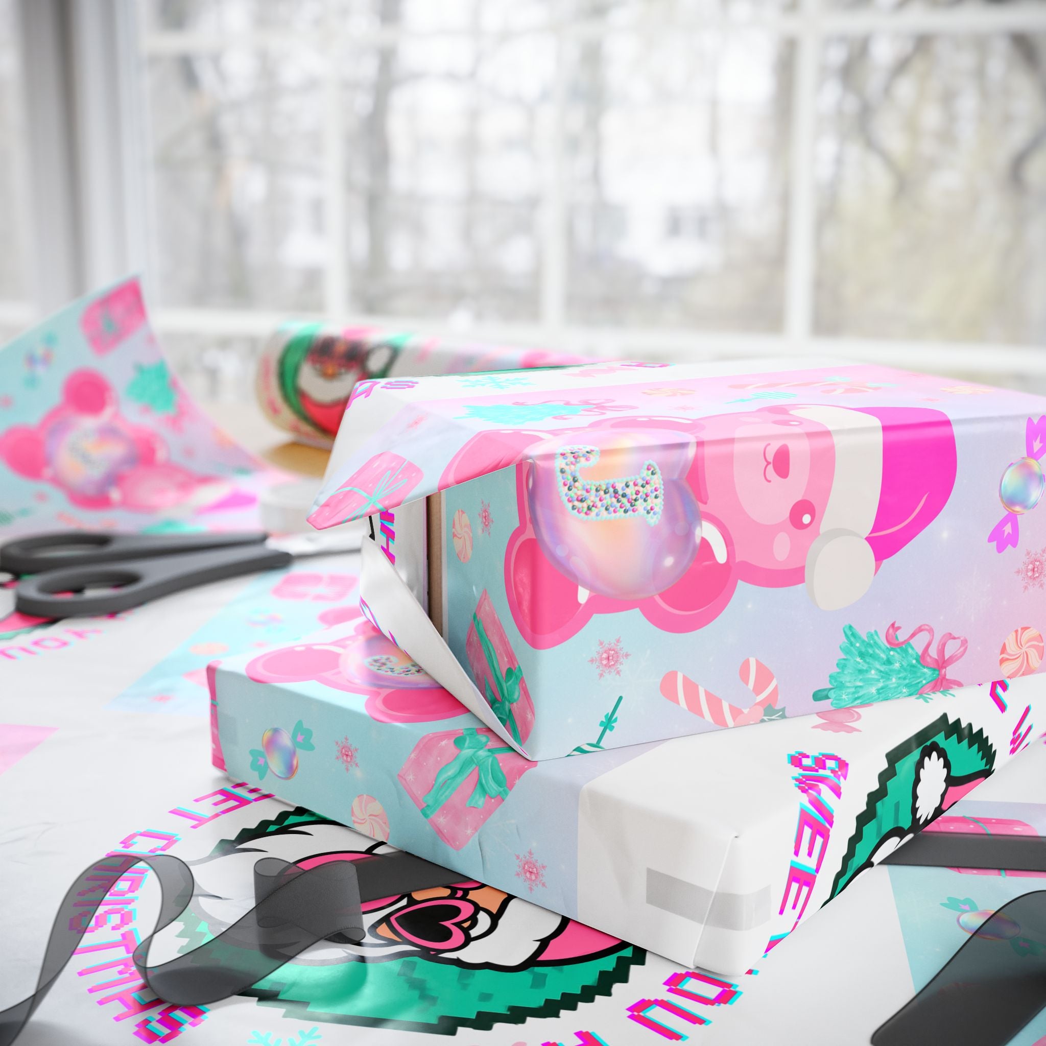 Sweet Christmas Wrapping Paper Roll — Ready to Roll, in Sweet Personalized Initial and Message