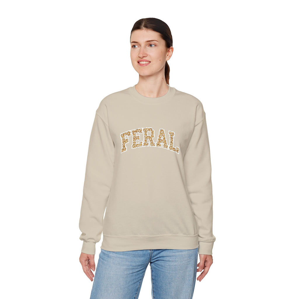 "Feral" Cat Rescue Support Embrodiery Sweatshirt, 5 colors