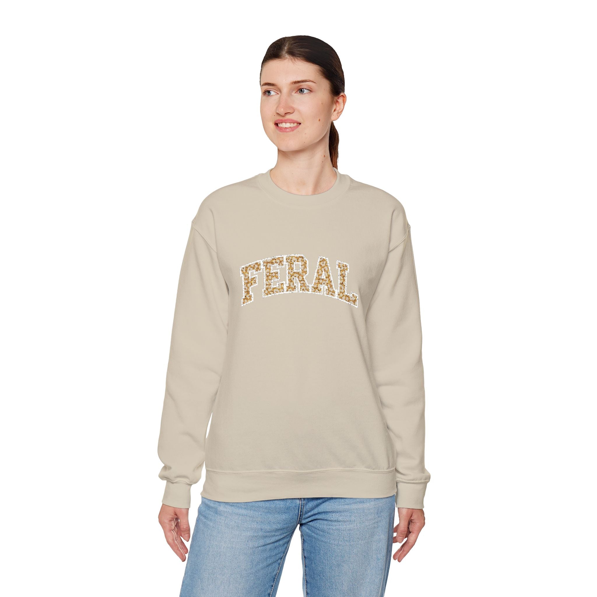 "Feral" Cat Rescue Support Embrodiery Sweatshirt, 5 colors