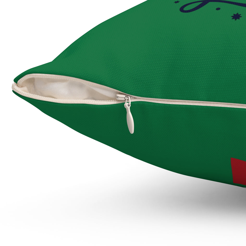 Christmas Reindeer & Tree Funny Saying Pillow — Faux Suede Double-Sided Holiday Throw Pillow