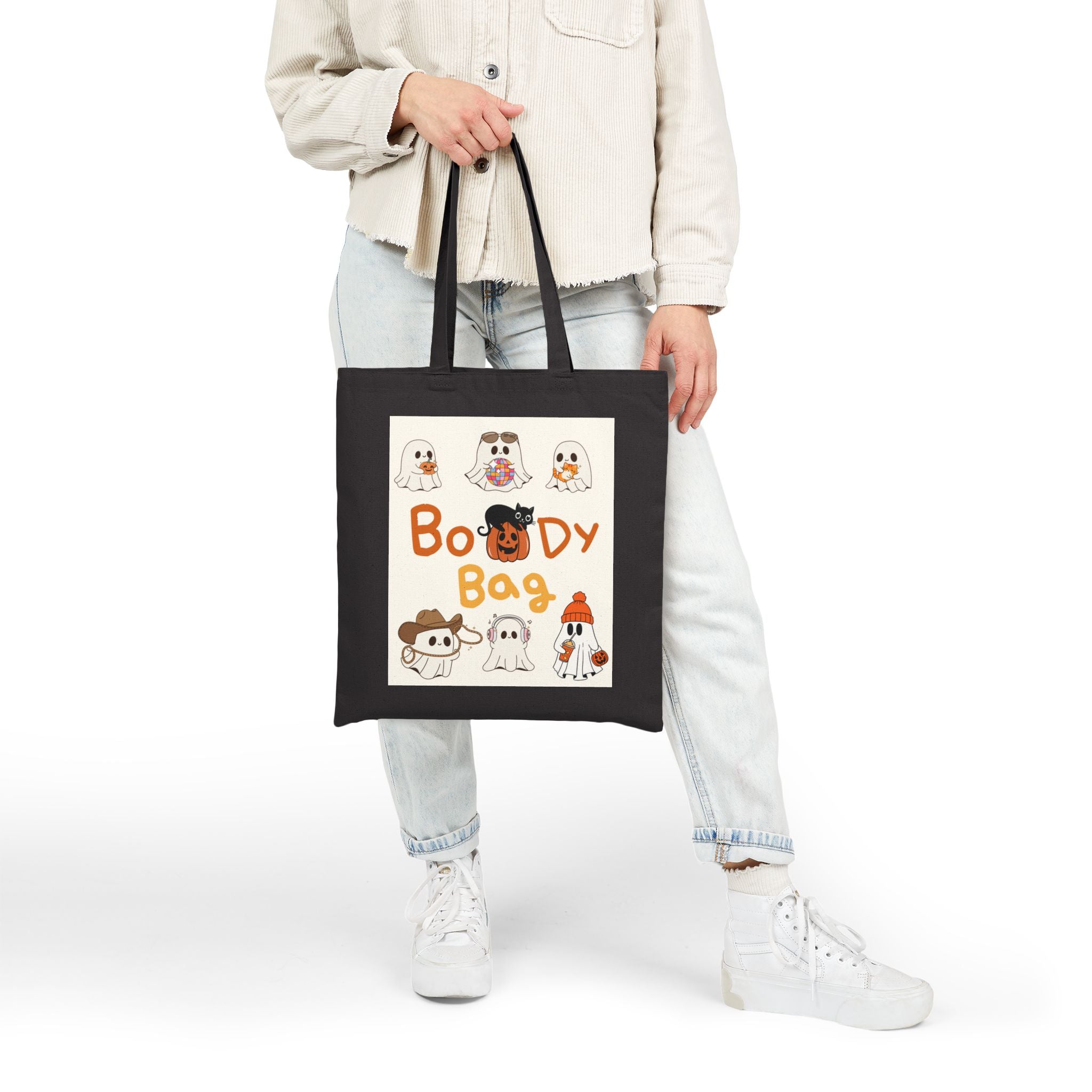 'Boo-dy Bag" Personalized Halloween Cotton Canvas Tote Bag | Bag
