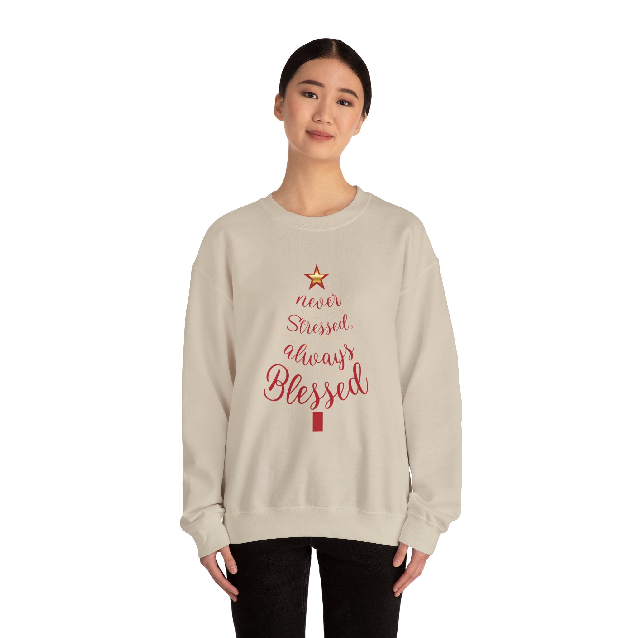 Christmas Blessing Sweatshirt — 50% to Feeding America, Fun & Casual Holiday Crewneck