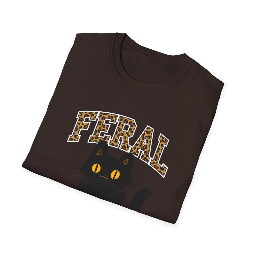 "Feral" Cat T-Shirt, Cute Cat Lover Gift, Fun Graphic Tee, Animal Lover Apparel, Cat Rescue Support
