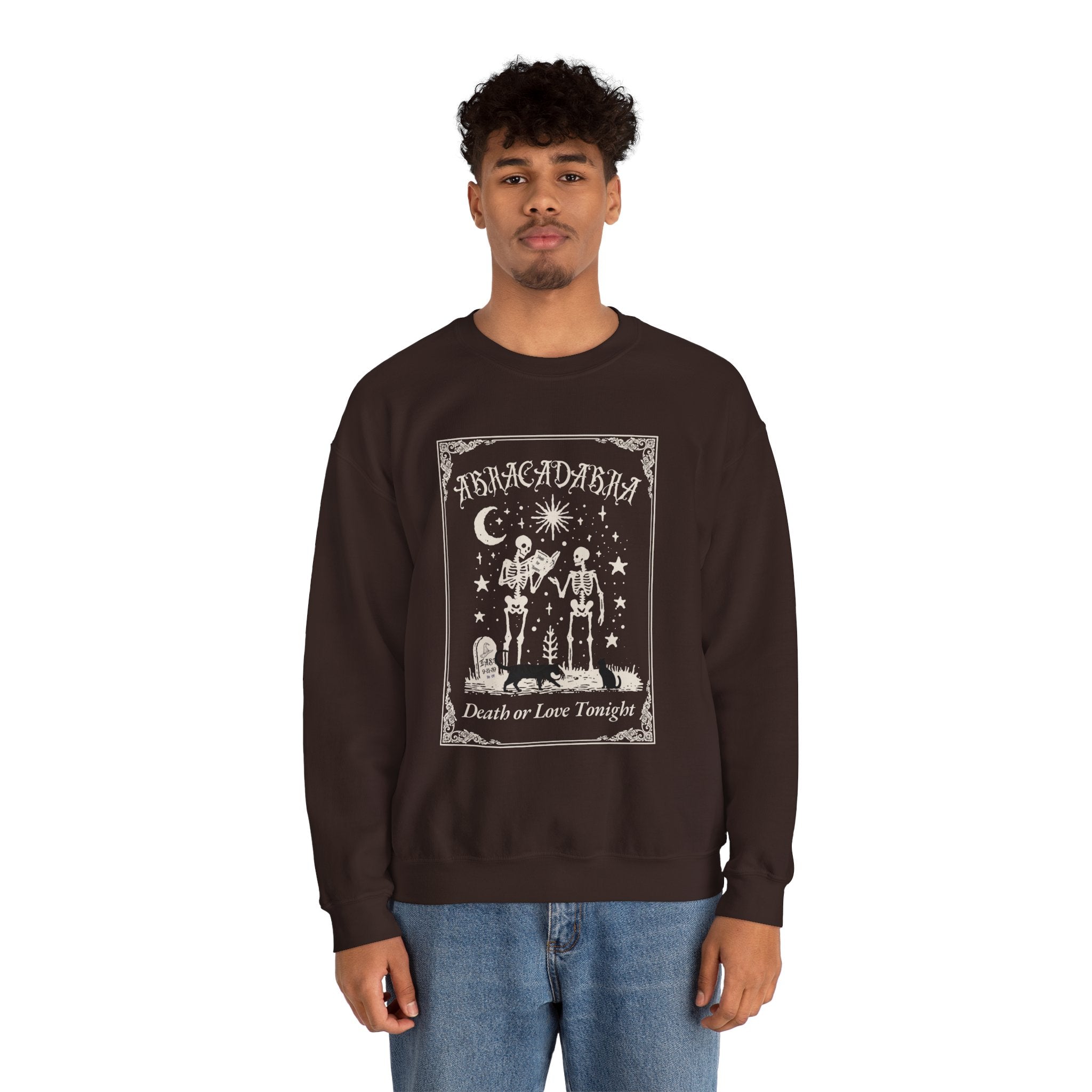"Abracadabra" Make it So, Gothic Crewneck Sweatshirt, Halloween