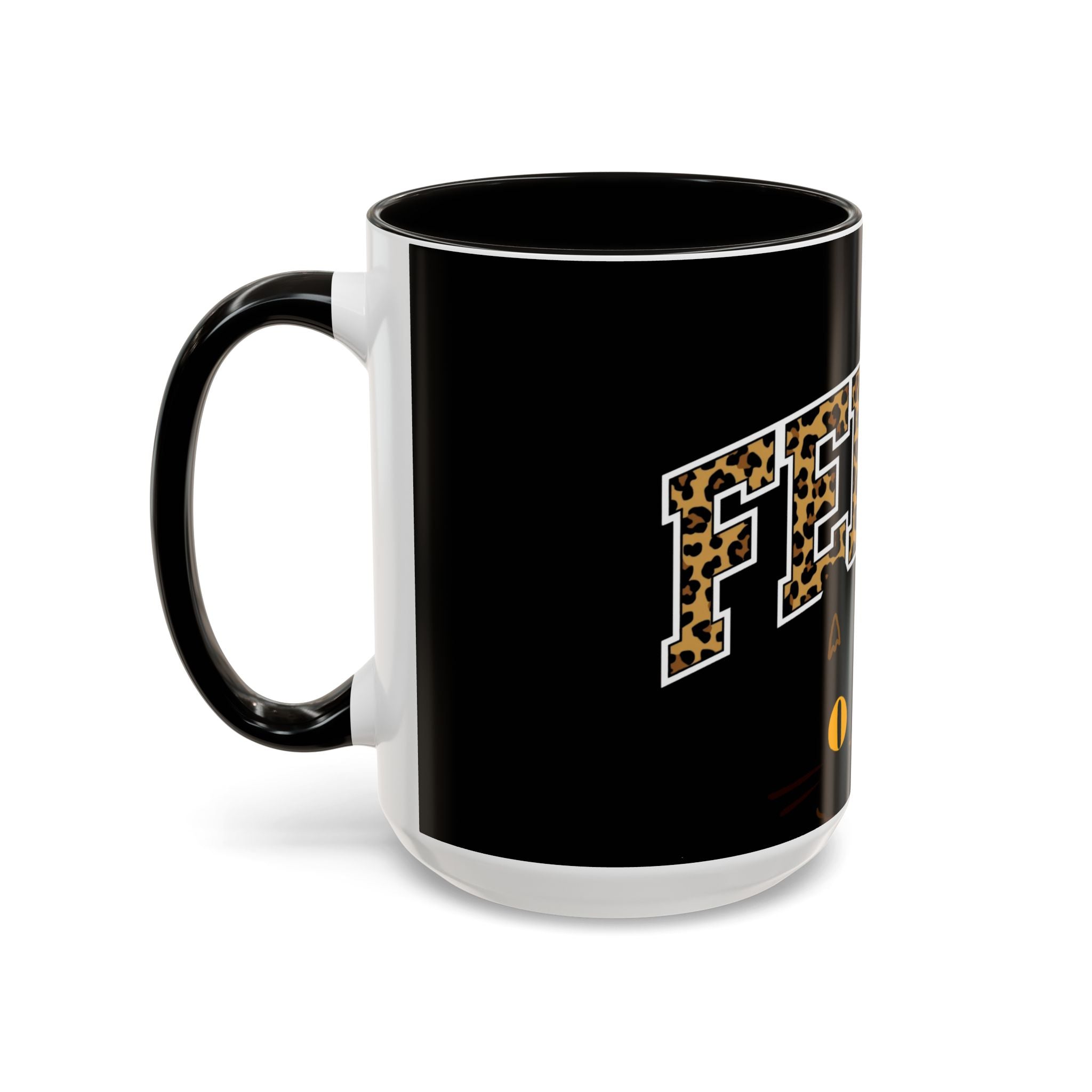 "Feral" Colorful Cat Halloween Mug | Supporting Cat Rescuers