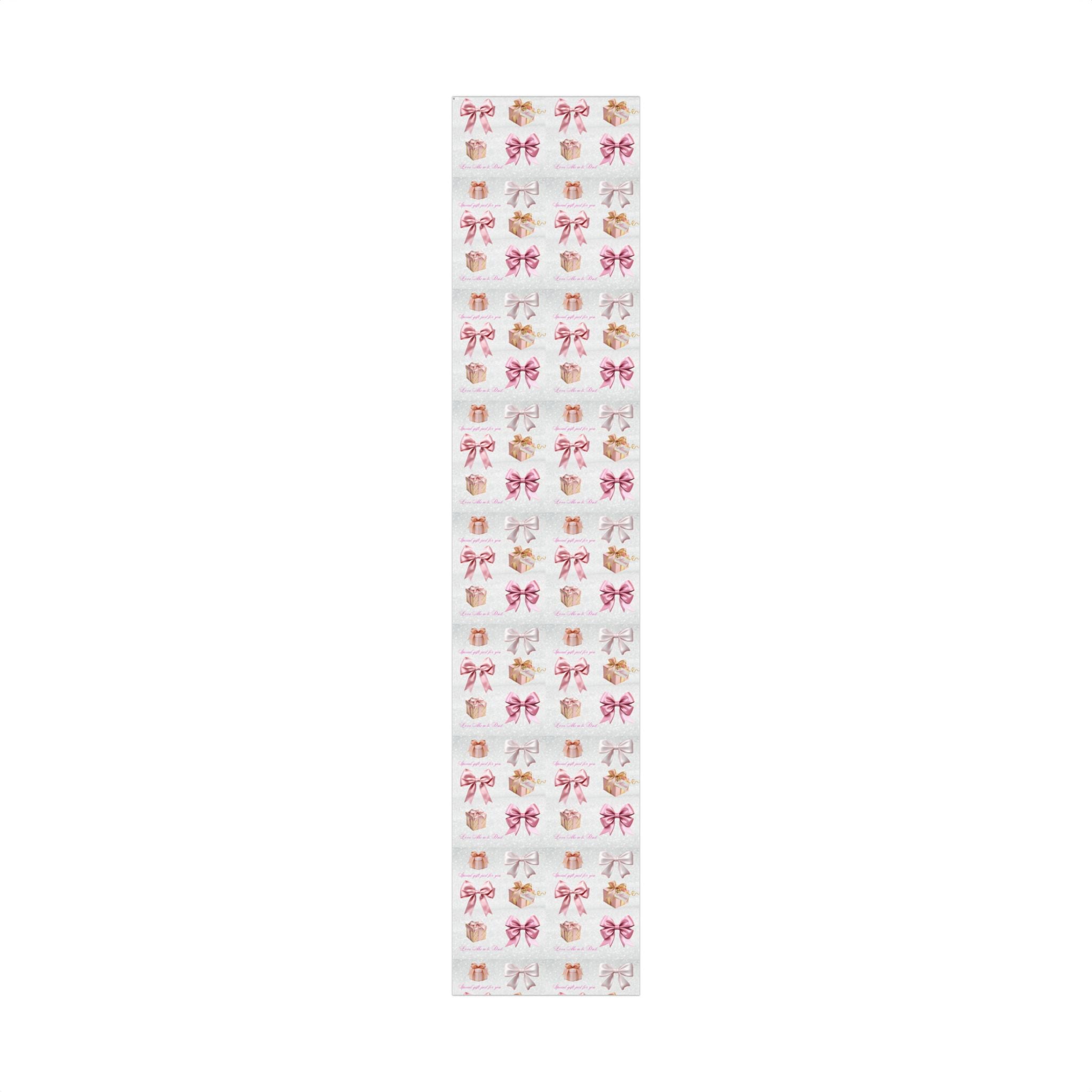 Personalized Christmas Gift Wrap Paper — Pretty Holiday Wrapping Sheets, 3 sizes, Satin Finish