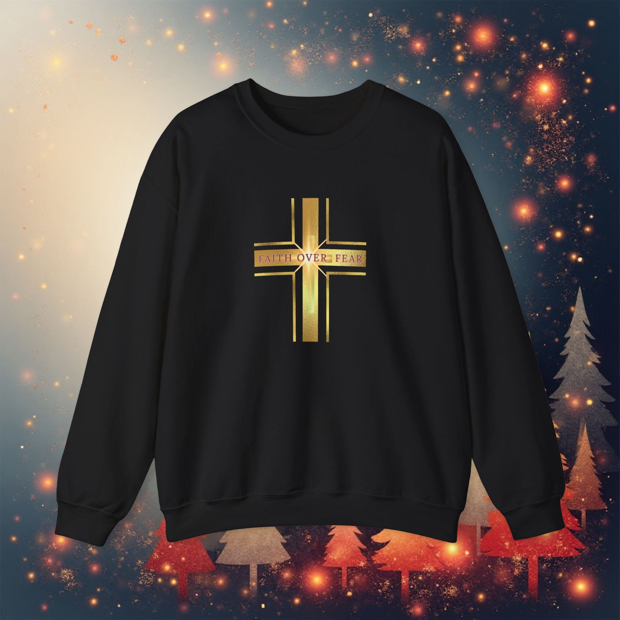 Faith Over Fear Crewneck Sweatshirt — 50% to Feeding America, Spiritual Gifts