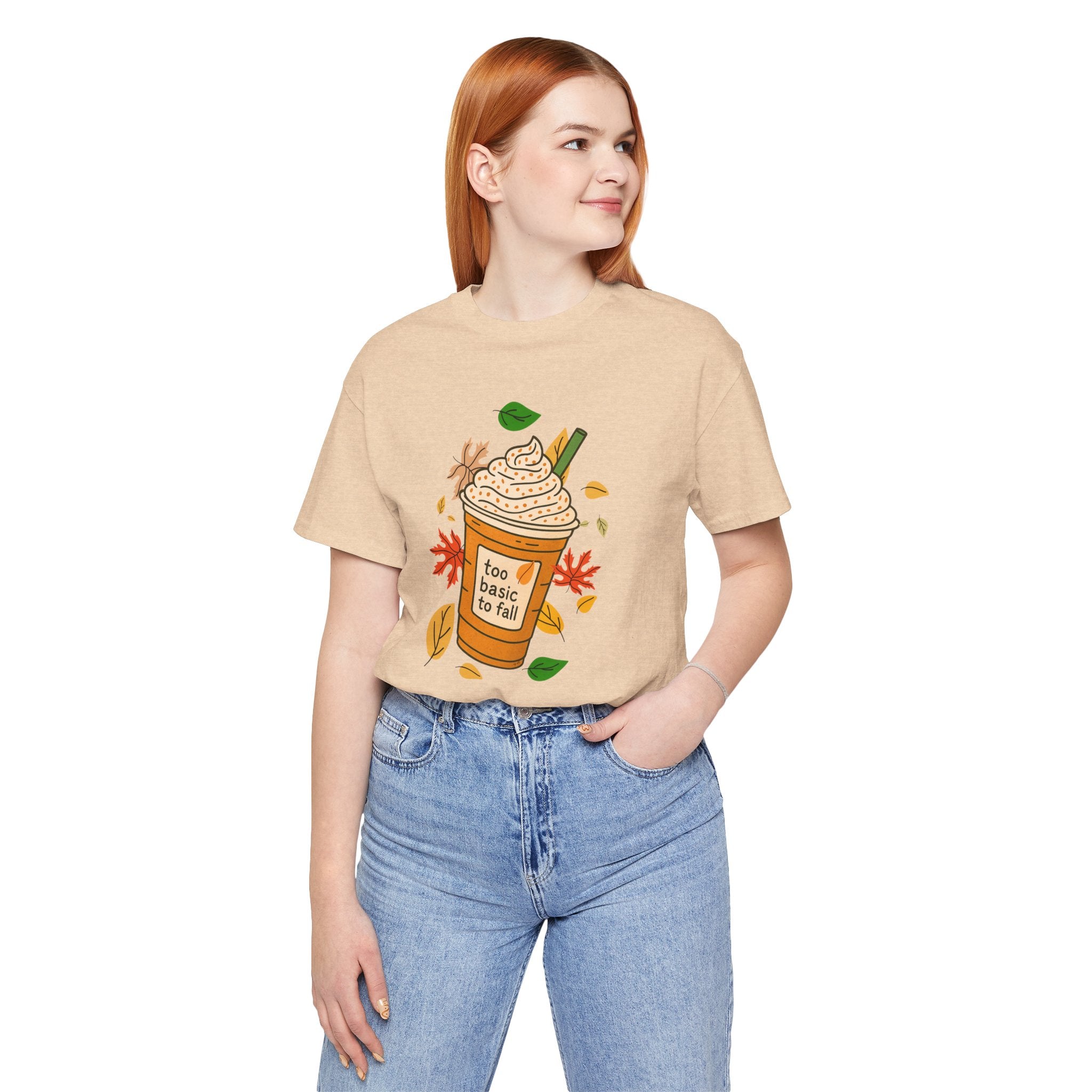 "Too basic to Fall" ladies shirt, coffee lovers, fall inspired, autumn