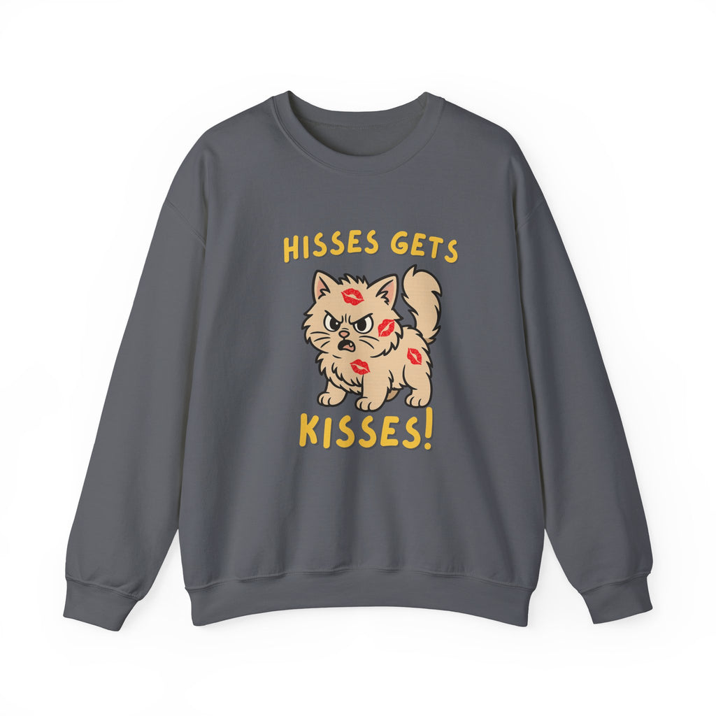 'Hisses Gets Kisses" Unisex Sweatshirt | Supporting Cat Rescues