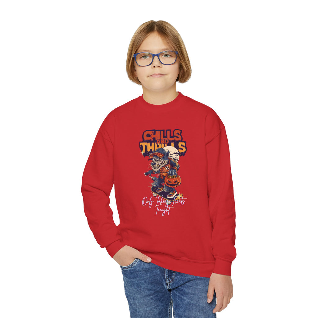 " Only Taking Treats Tonight" Unisex Youth Sweatshirt, Halloween Fun