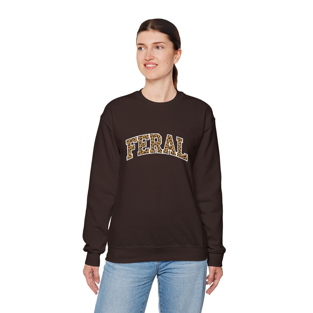 "Feral" Cat Rescue Support Embrodiery Sweatshirt, 5 colors