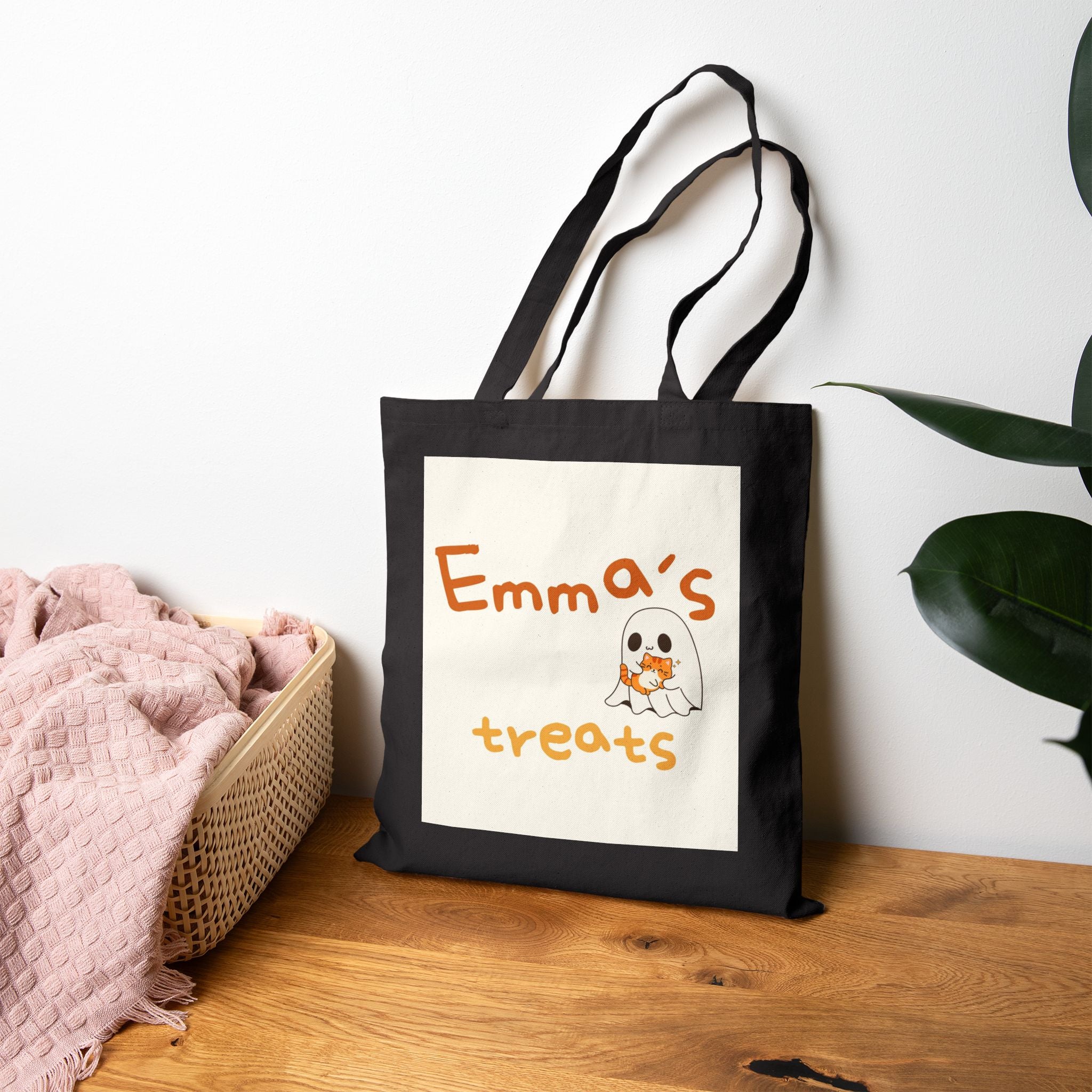 'Boo-dy Bag" Personalized Halloween Cotton Canvas Tote Bag | Bag