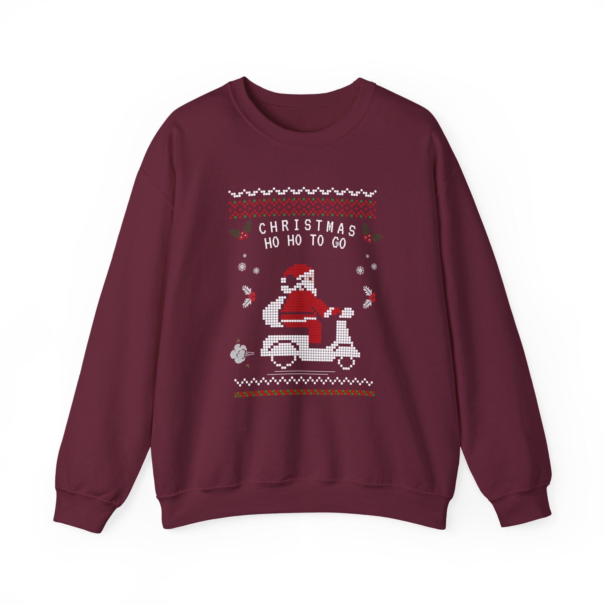 Christmas Ho Ho To Go Sweatshirt — Santa Scooter Holiday Crewneck