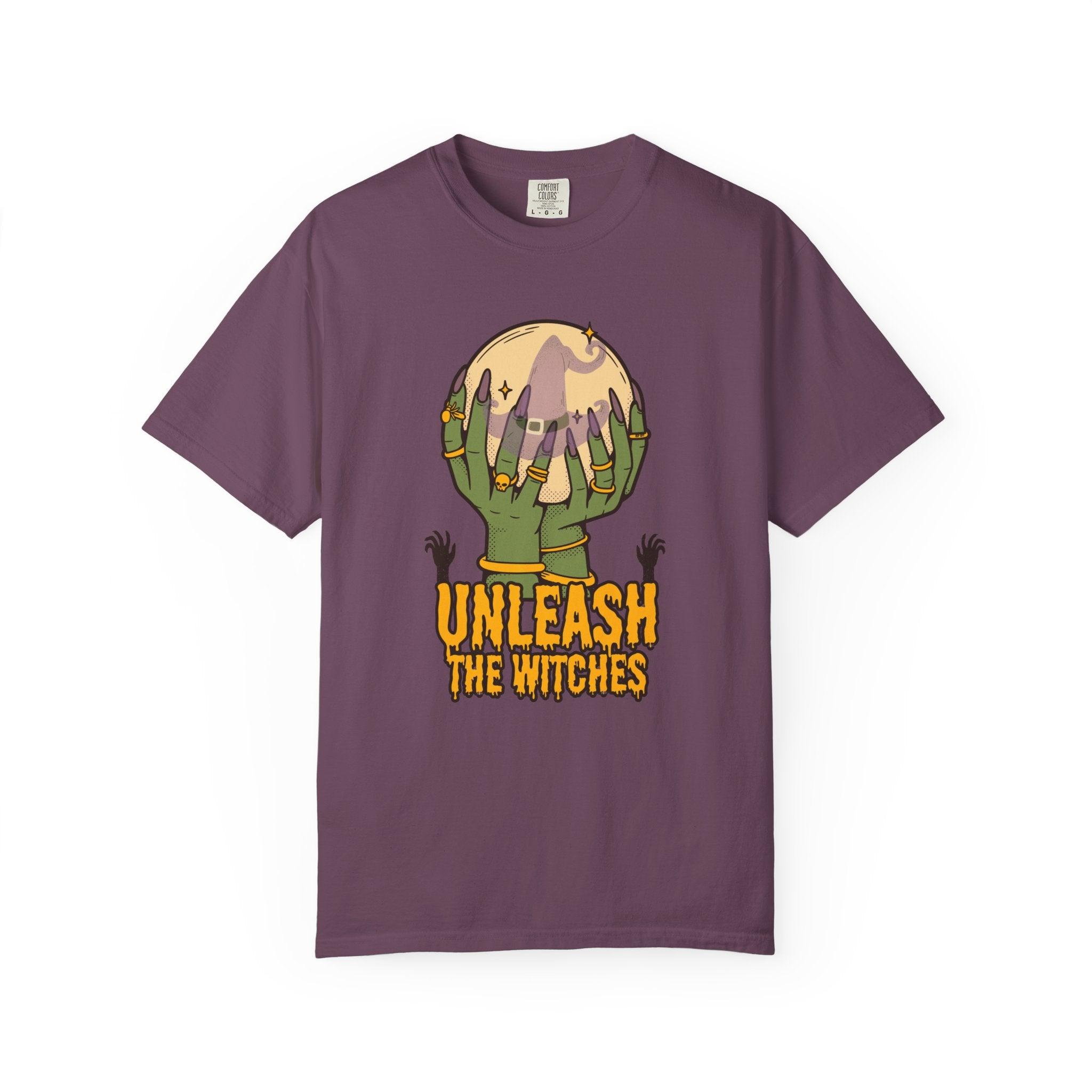 "Unleash the Witches" Unisex Halloween Tee, Witchy Stuff, Spooky Cool