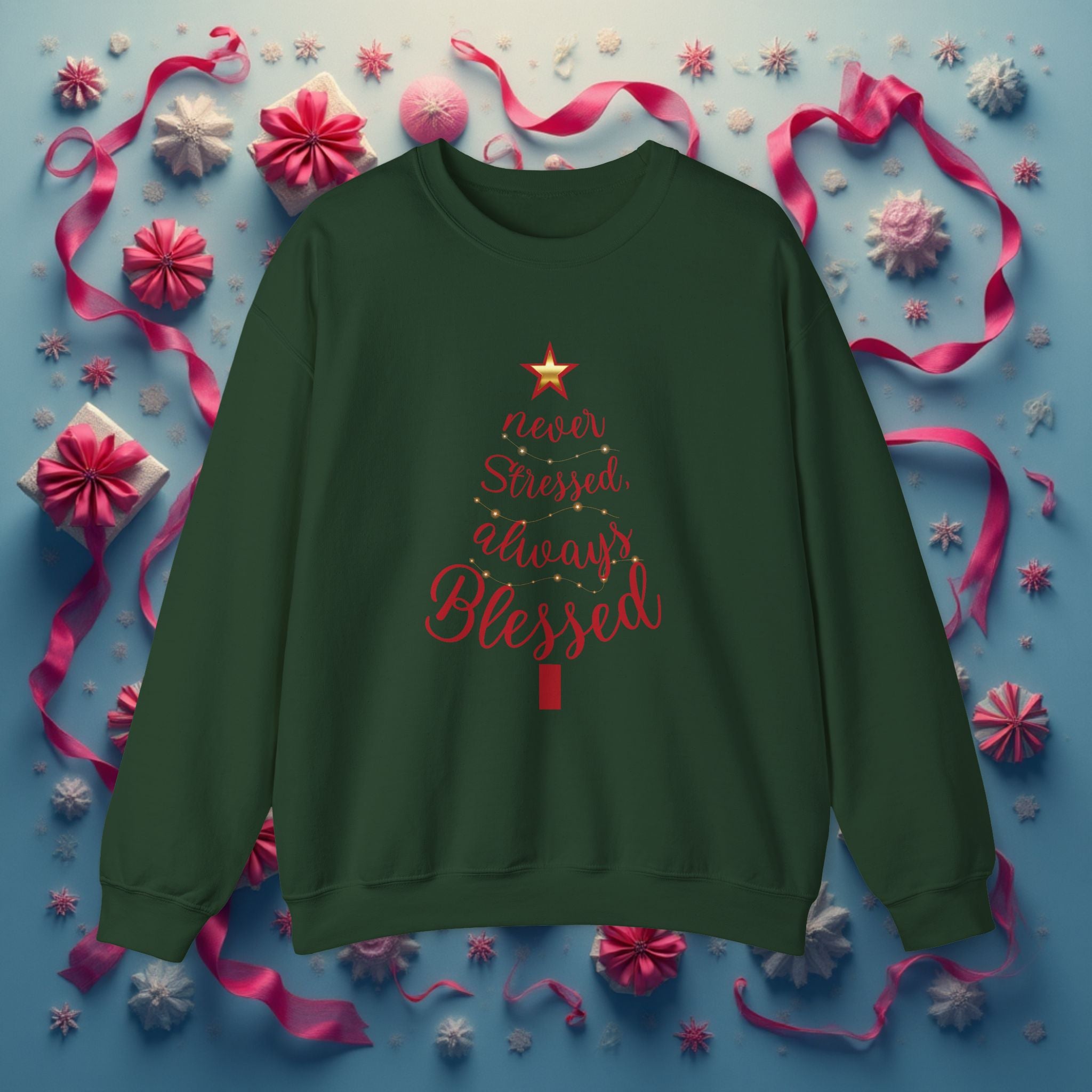 Christmas Blessing Sweatshirt — 50% to Feeding America, Fun & Casual Holiday Crewneck