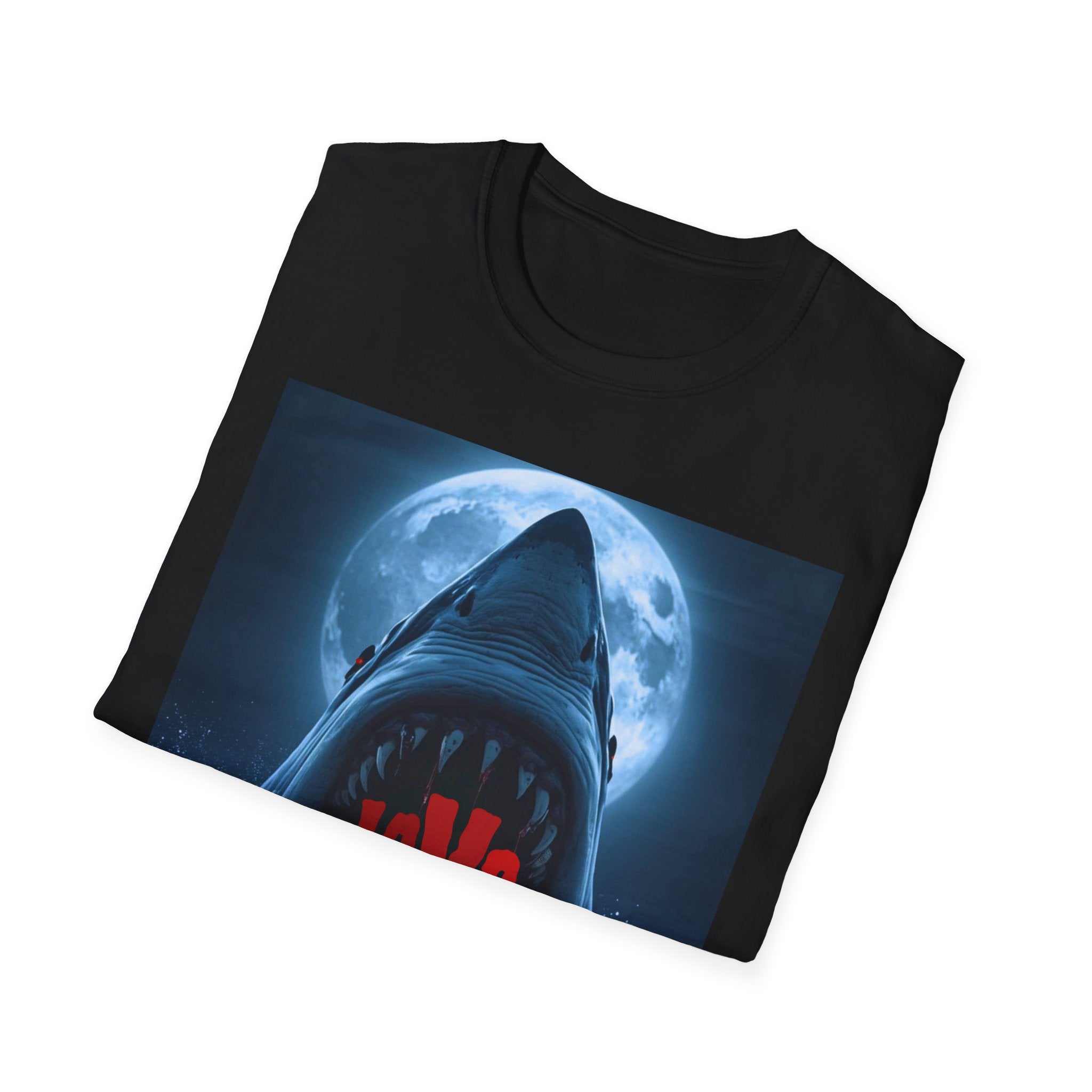 "Javs the Fubar Vampire"  Inspired Unisex Softstyle T-Shirt | Shark Fan Tee, Movie Night Shirt, Gift for Horror Lovers, Summer Casual Wear, Ocean Themed Apparel
