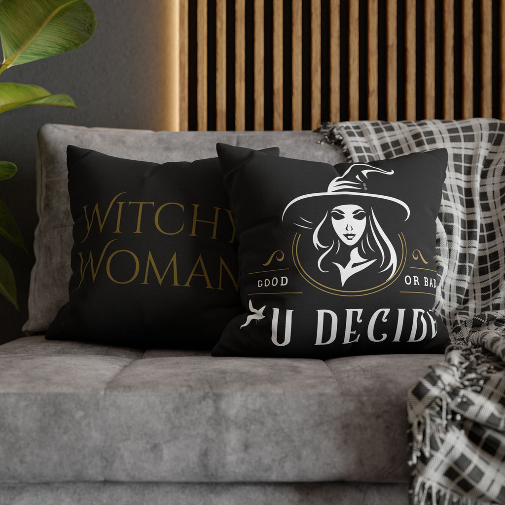 "U Decide" Witchy Decorative Personalized Pillowcase, Halloween Decor