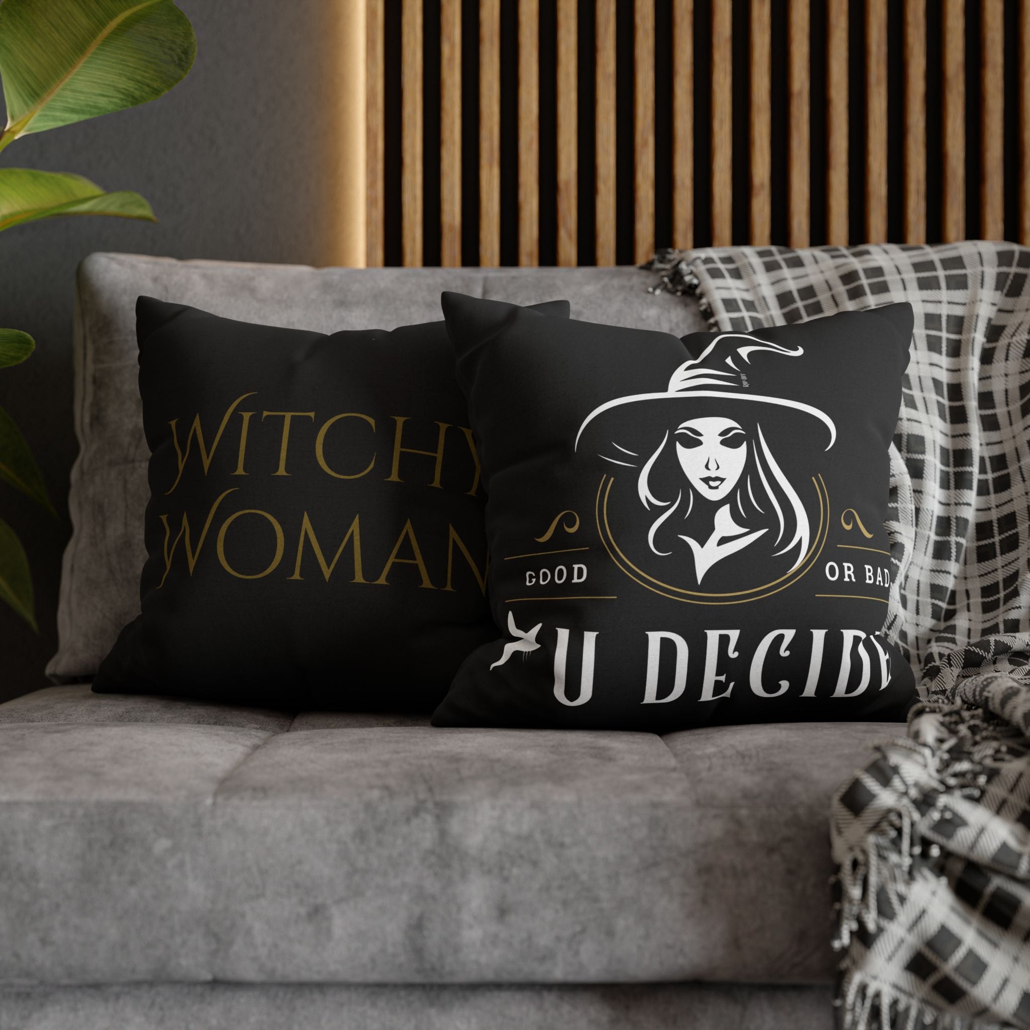 "U Decide" Witchy Decorative Personalized Pillowcase, Halloween Decor