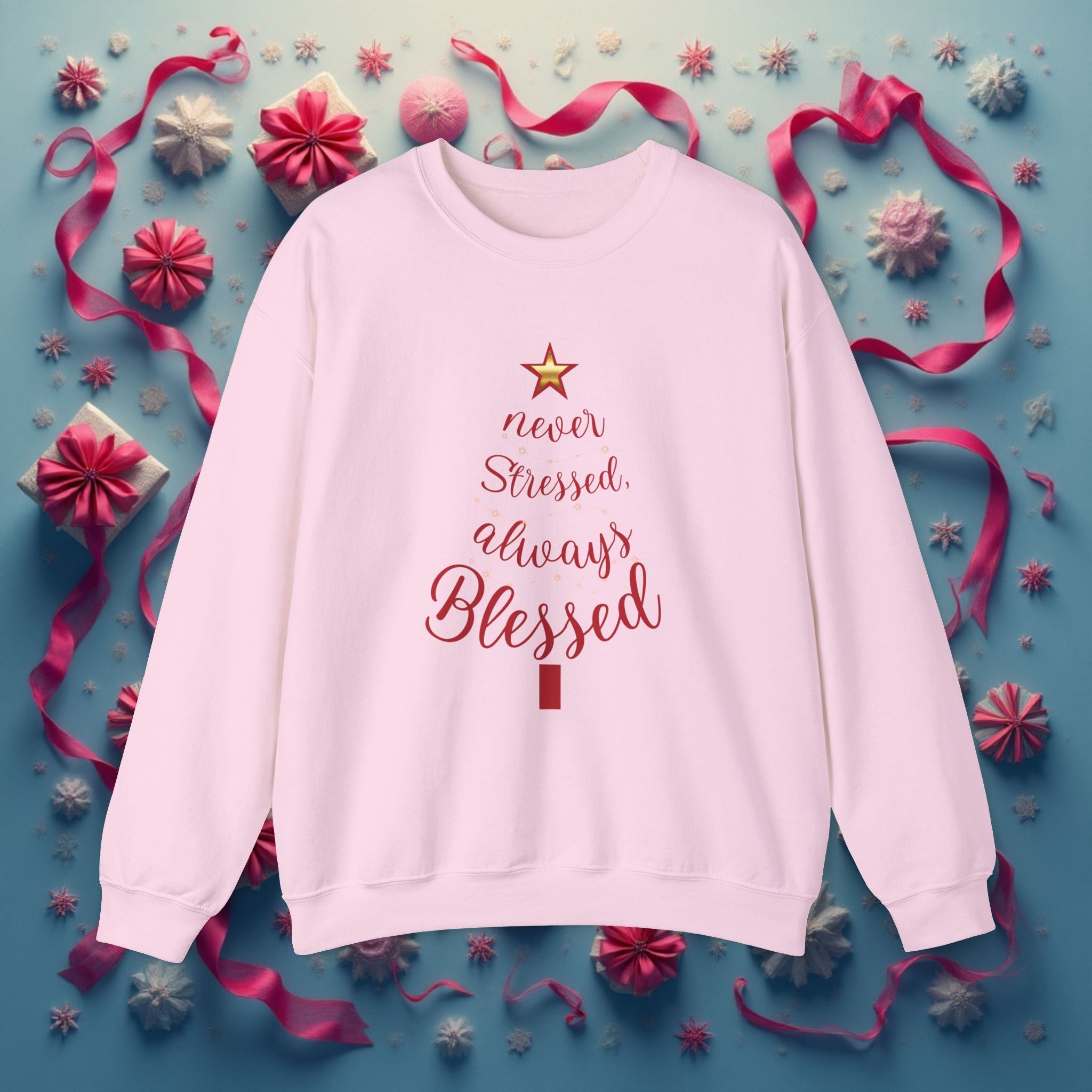 Christmas Blessing Sweatshirt — 50% to Feeding America, Fun & Casual Holiday Crewneck