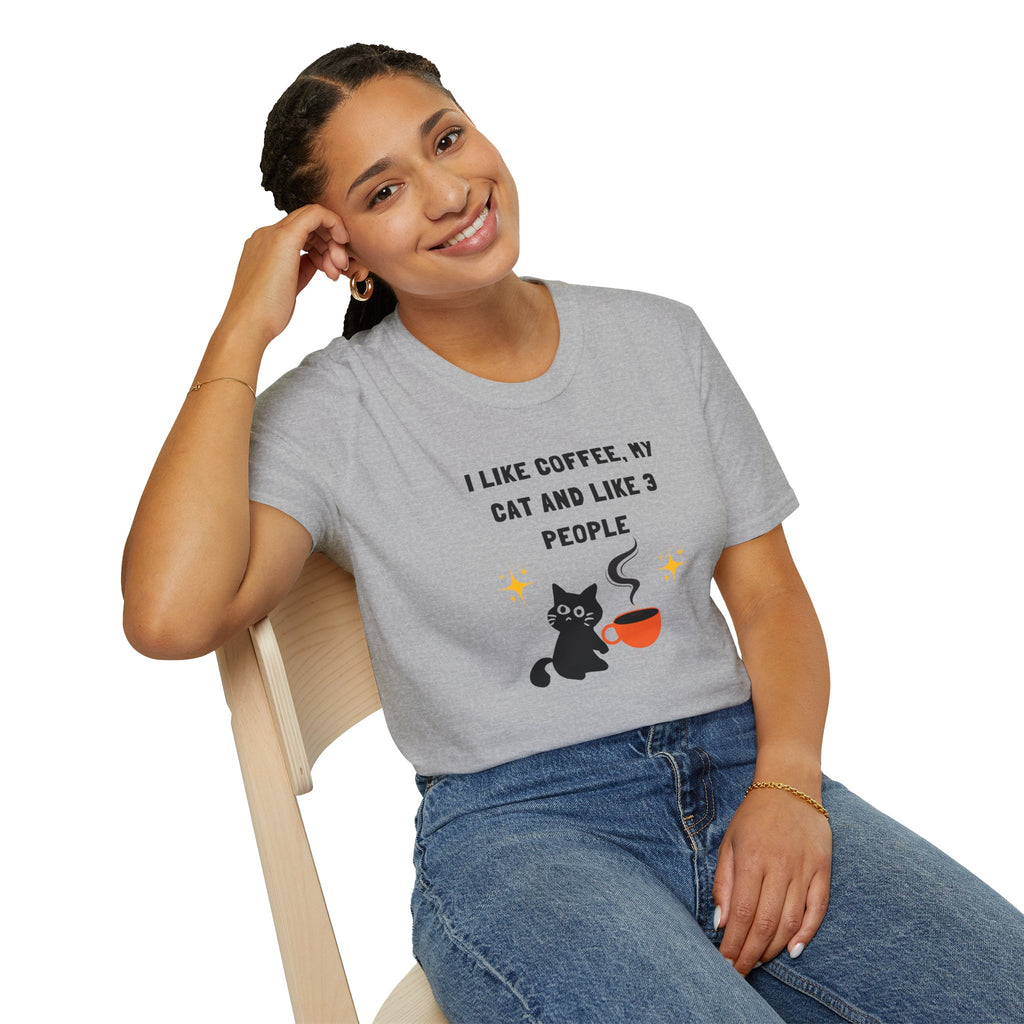 'I like Coffee & My Cat" Funny Cat Lover T-Shirt