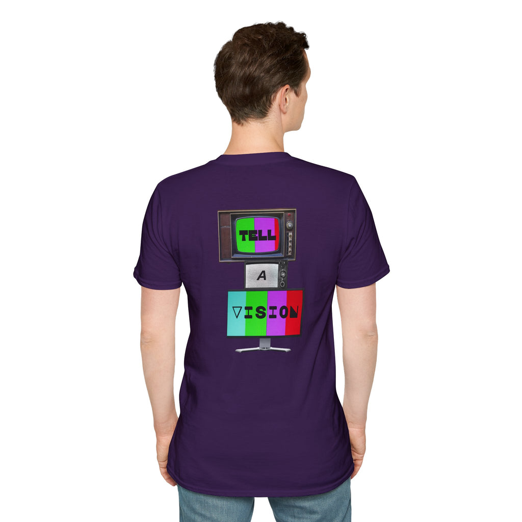 "Tell-A-Vision" Personalized Message, Unisex Softstyle T-Shirt, Gildan, 5 colors