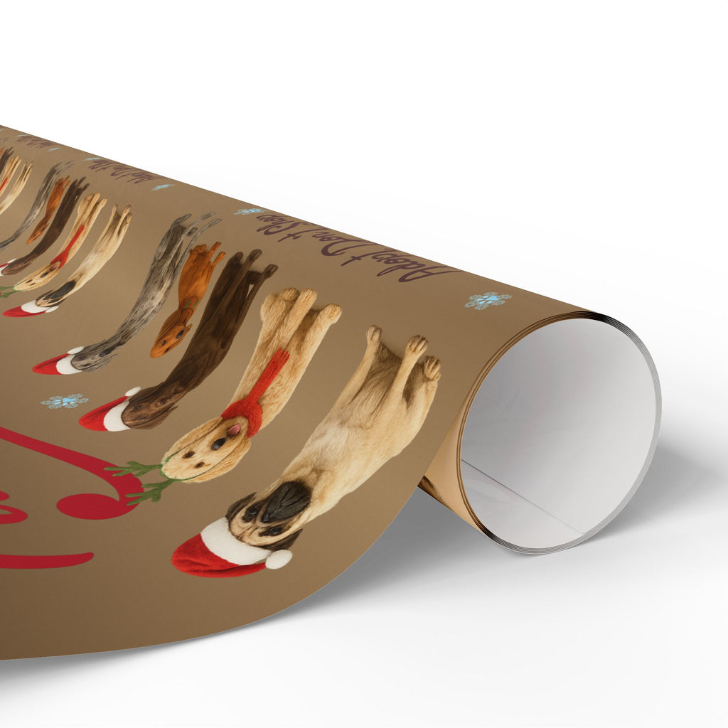 Merry Pawmas Dog Christmas Wrapping Paper- Supporting Animal Rescues, Adopt don't Shop