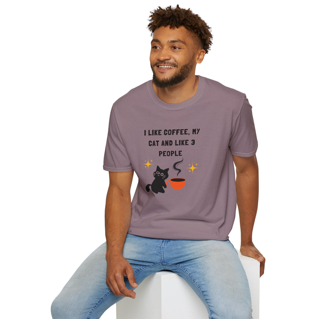 'I like Coffee & My Cat" Funny Cat Lover T-Shirt