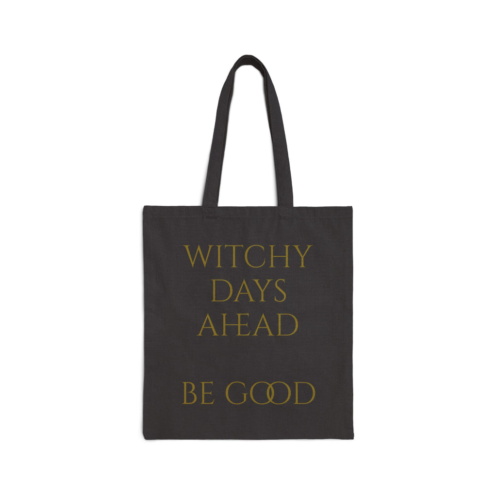 " U Decide" Personalized Halloween Cotton Canvas Tote Bag Black