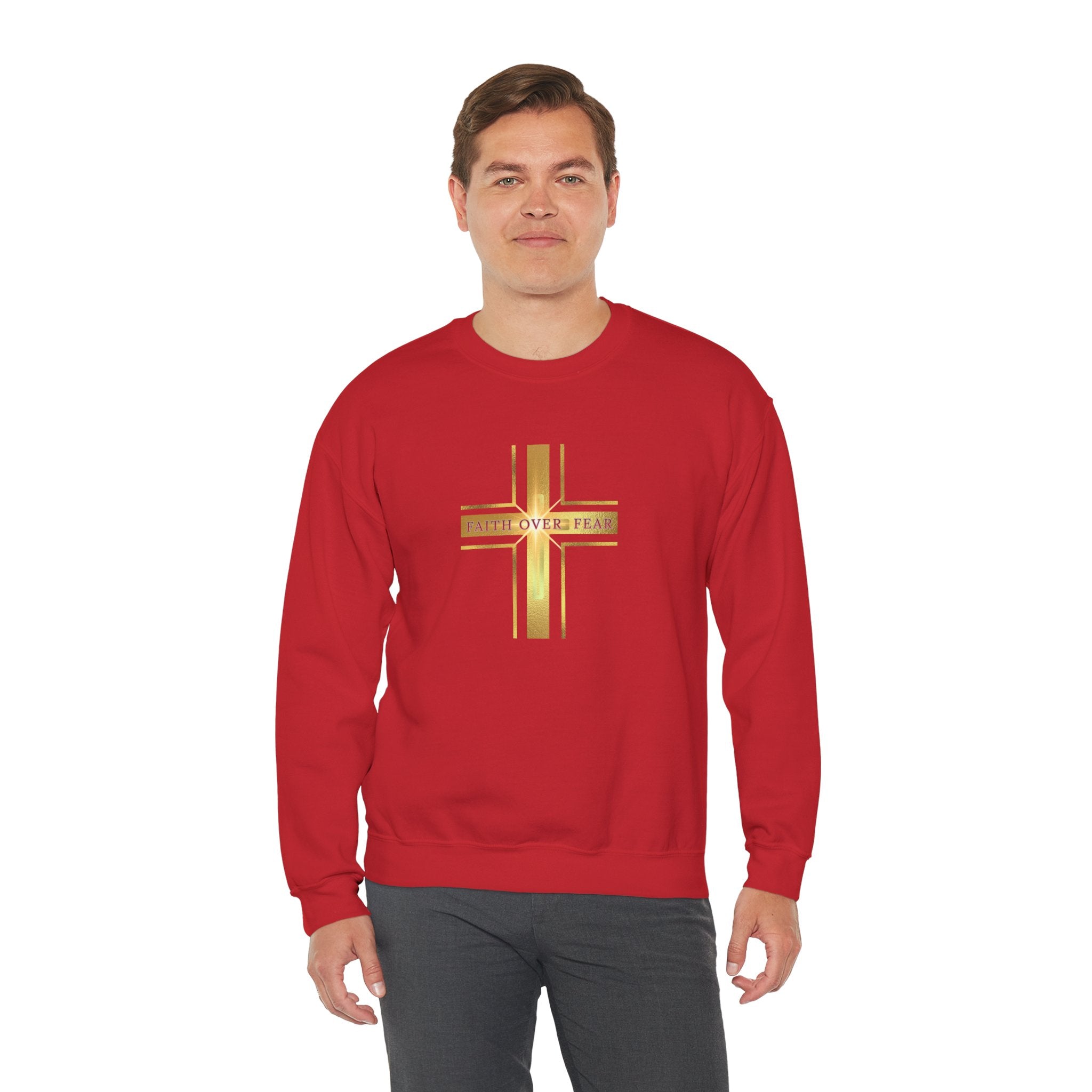 Faith Over Fear Crewneck Sweatshirt — 50% to Feeding America, Spiritual Gifts