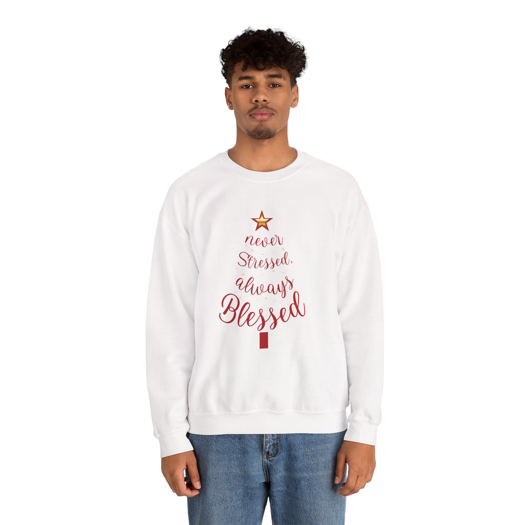 Christmas Blessing Sweatshirt — 50% to Feeding America, Fun & Casual Holiday Crewneck