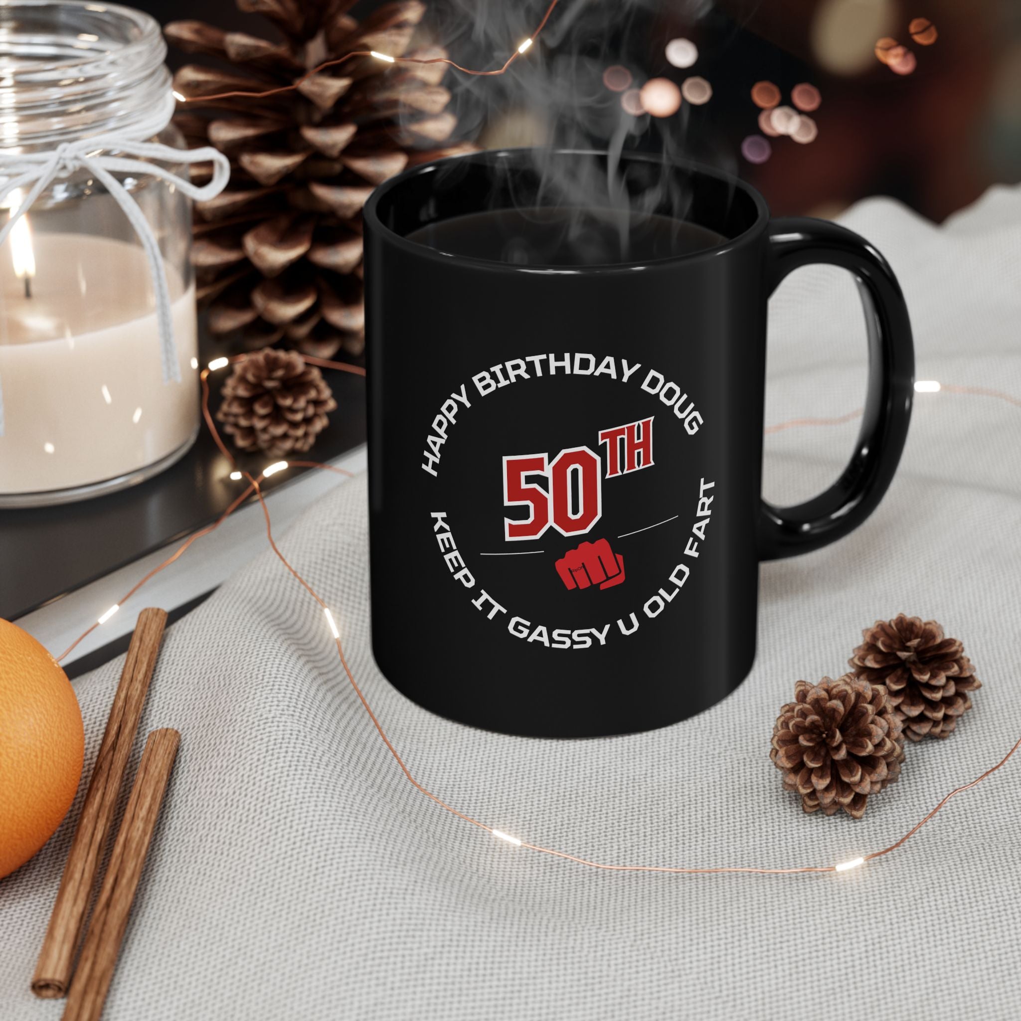 "Push Limits" Funny Mug - Black 11oz/15oz Personalized Gift for Birthdays