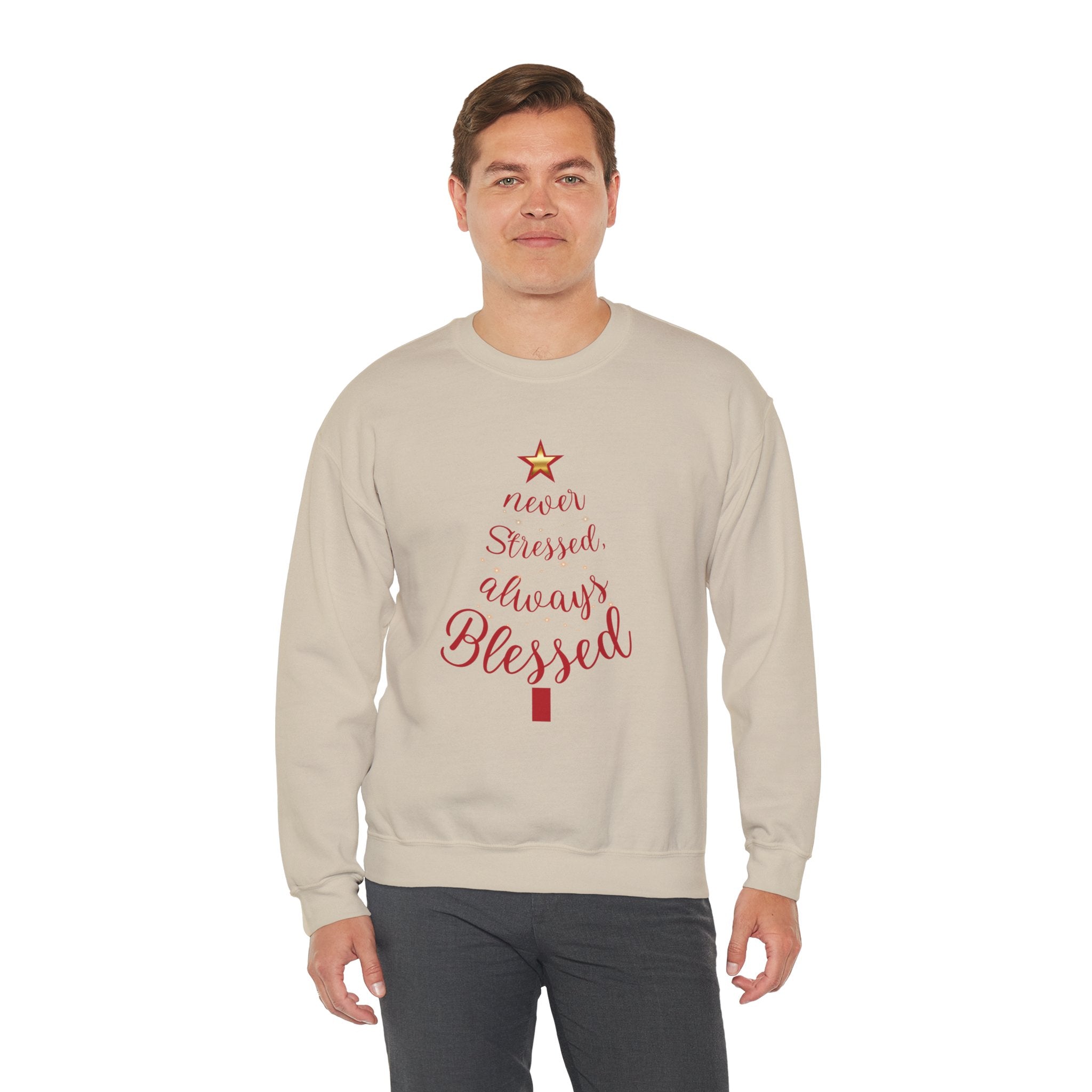 Christmas Blessing Sweatshirt — 50% to Feeding America, Fun & Casual Holiday Crewneck