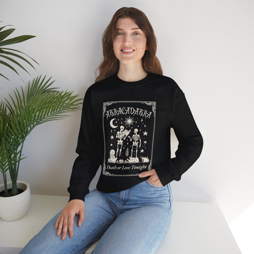 "Abracadabra" Make it So, Gothic Crewneck Sweatshirt, Halloween