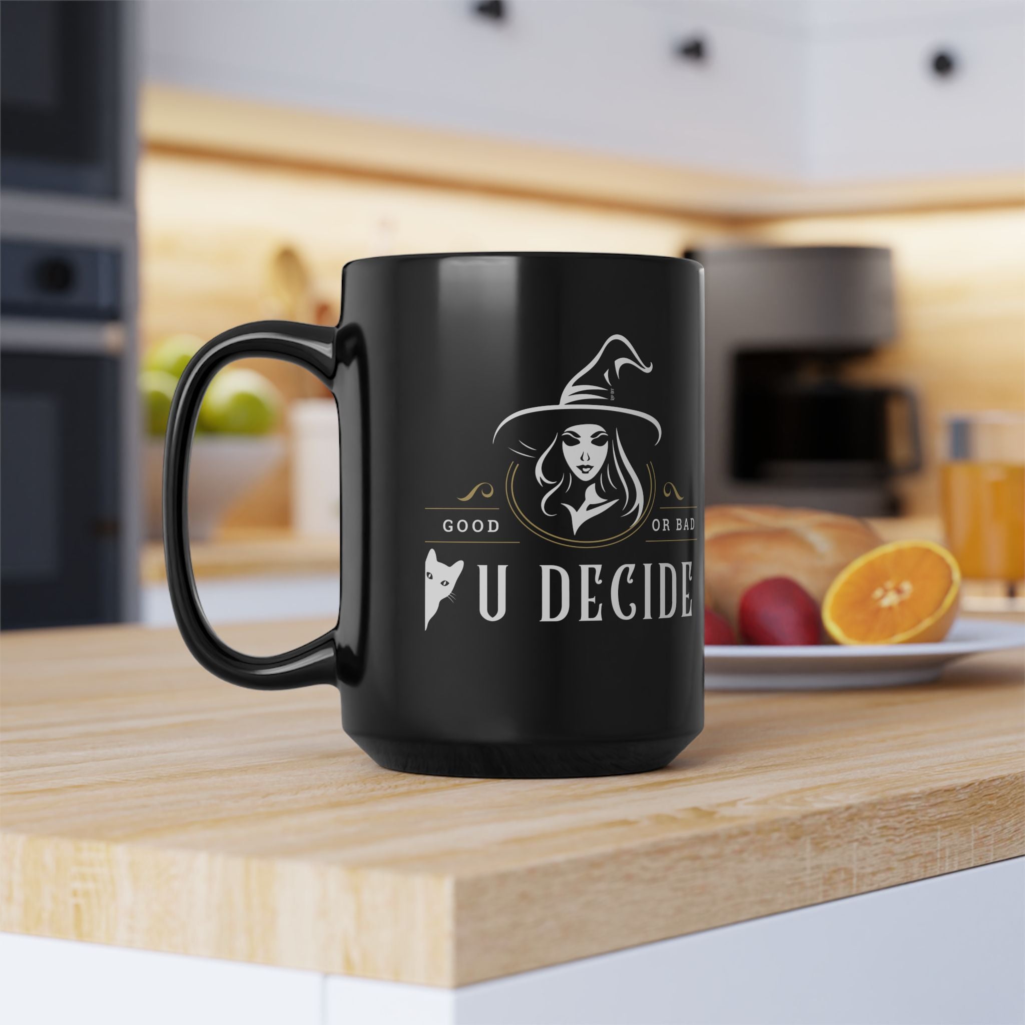 "U Decide" Witchy Mug - Happy Hallowe'evs Witchy Girl Coffee Cup