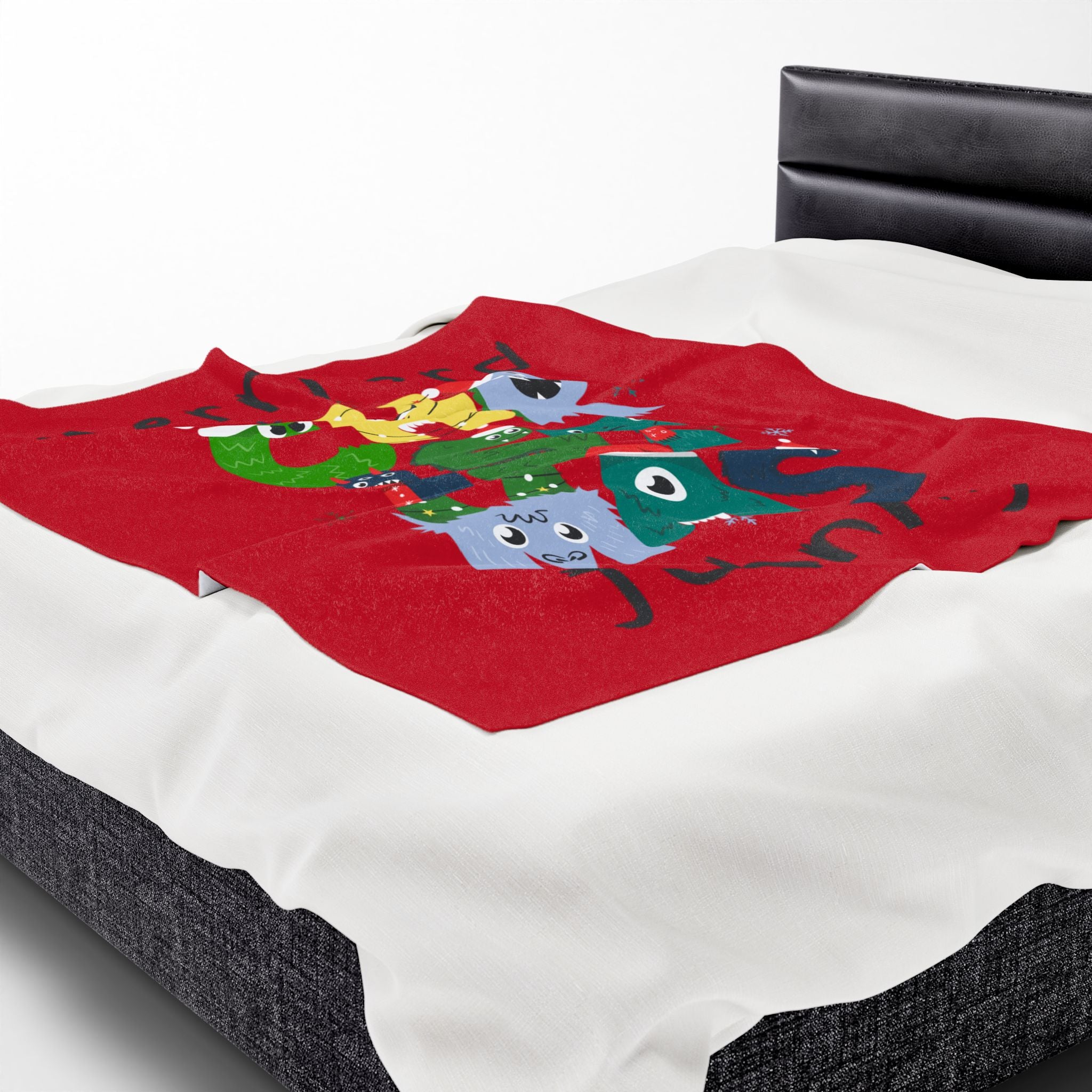 Kids Gift Plush Blanket — Personalized "Merry 3rd Christmas Johnny" Kids Holiday Throw, Velveteen, 2 sizes