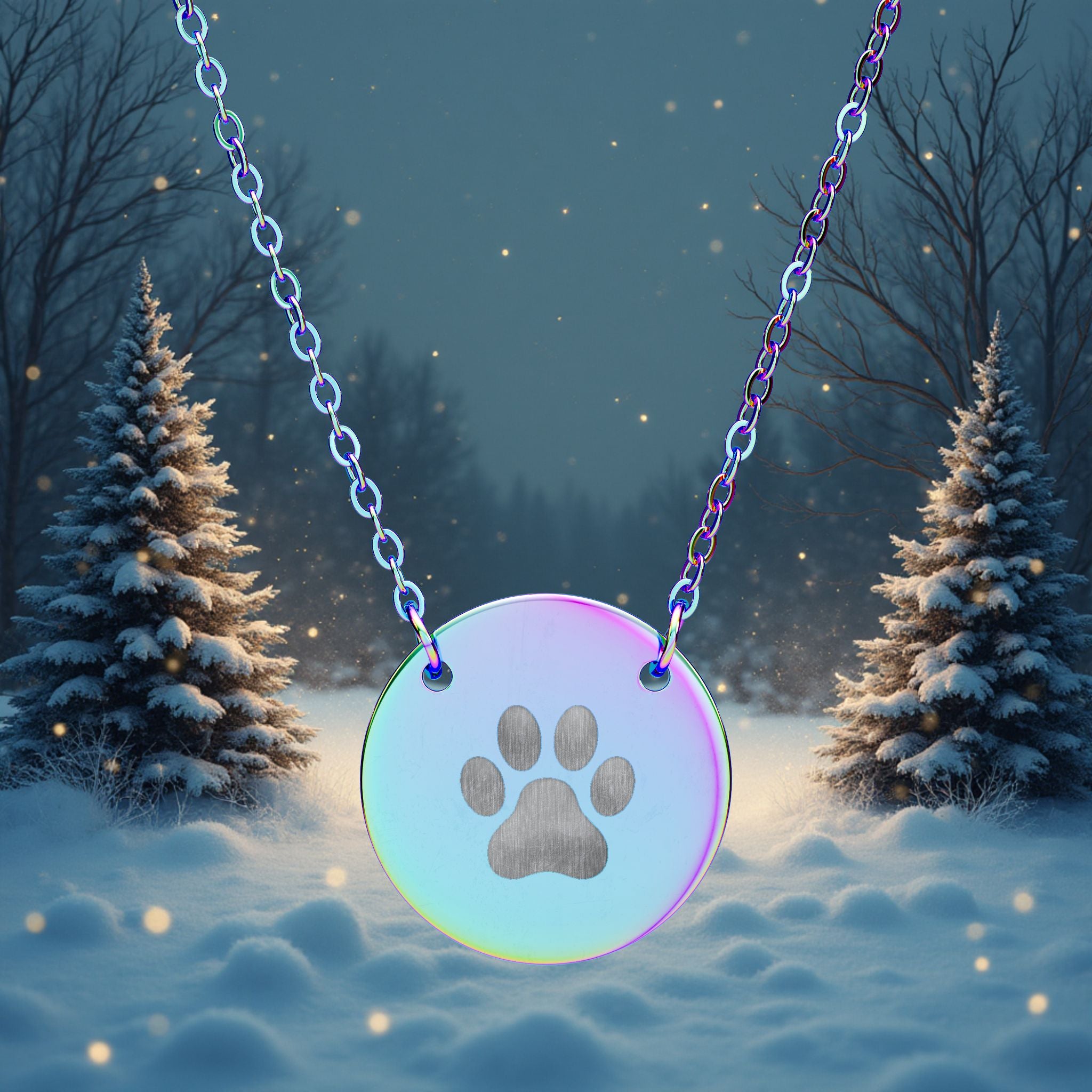 Necklace, Engraved, Personal, Pet , Fur Love Gift, 18K Gold PVD, 18K Rose Gold PVD, Charity 50% profit to Animal Rescuers