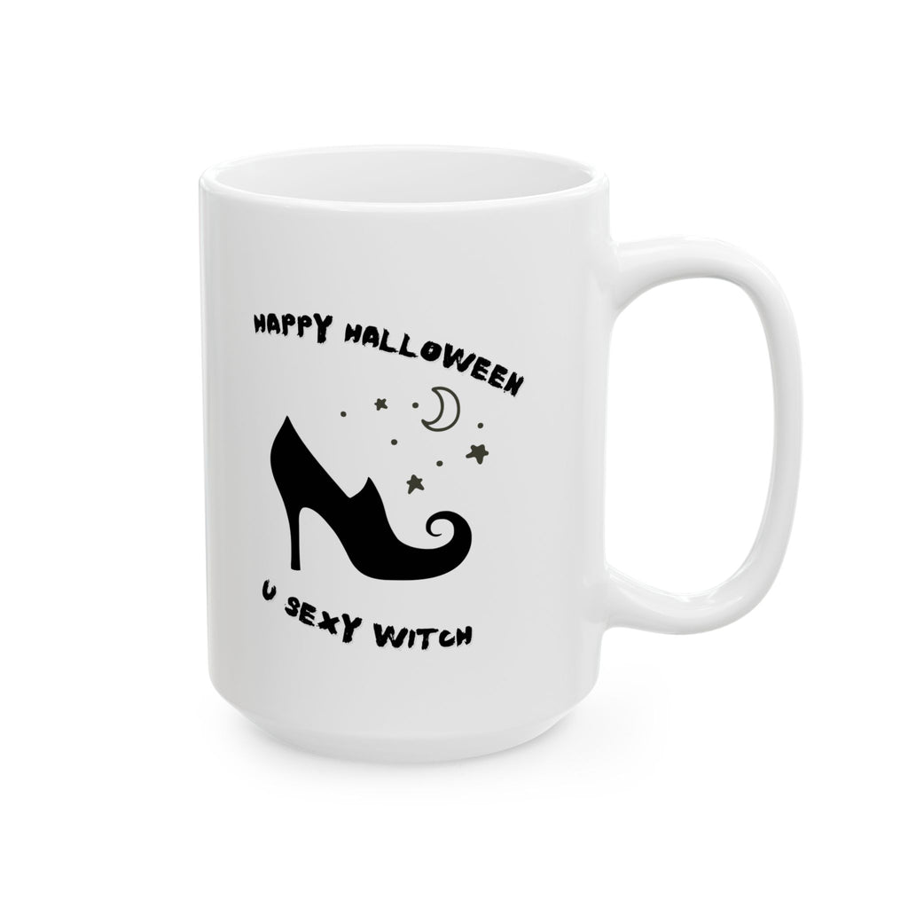 " Yes I Drive Stick" White 110z/15oz, Witchy Halloween Coffee Cup, Personalized