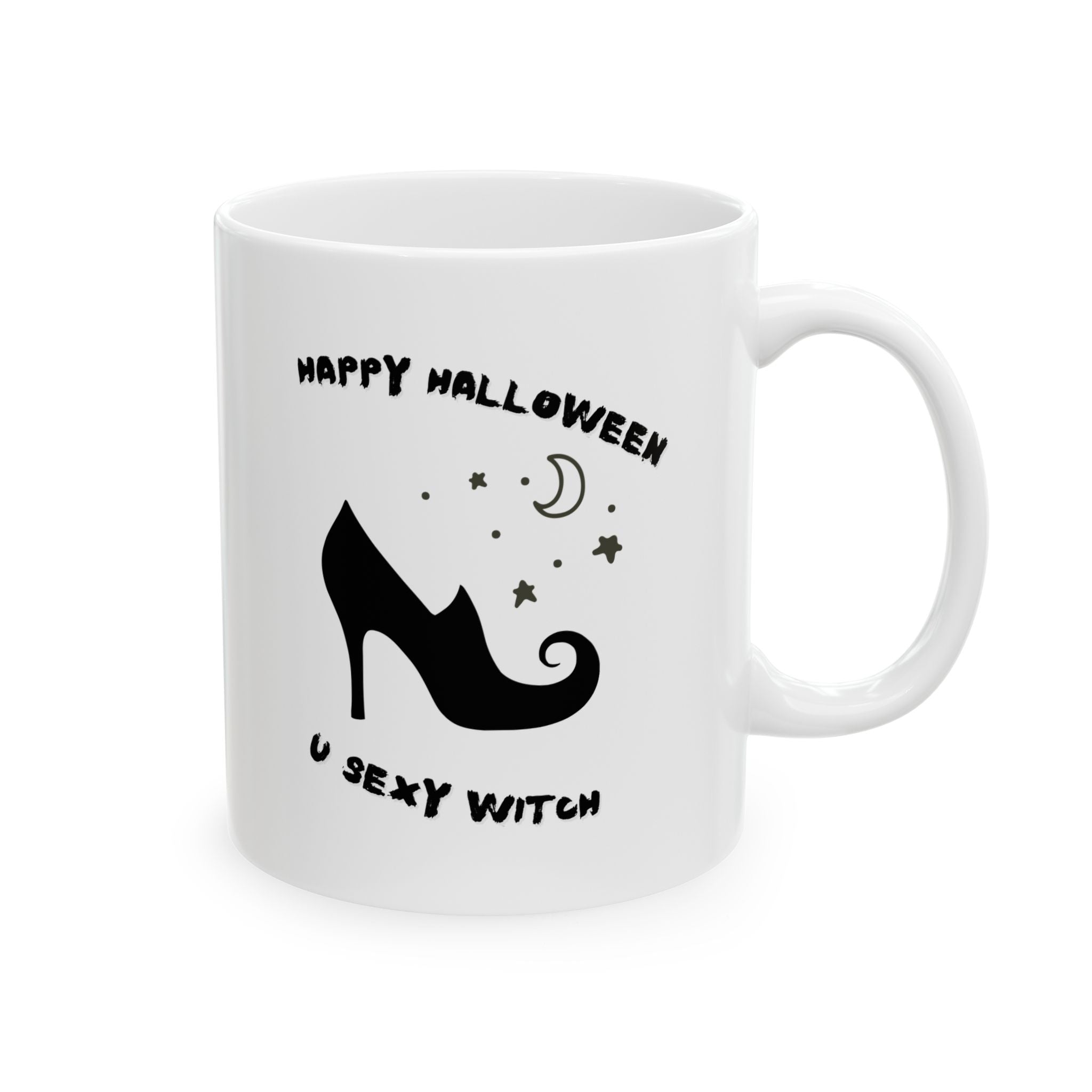 " Yes I Drive Stick" White 110z/15oz, Witchy Halloween Coffee Cup, Personalized