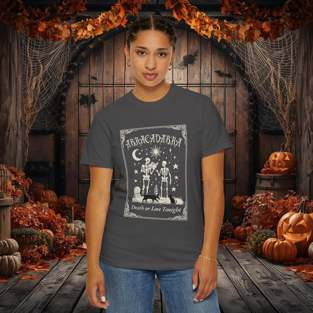 "Abracadrabra" Make it So, Skeleton Unisex Vintage style t-shirt Halloween