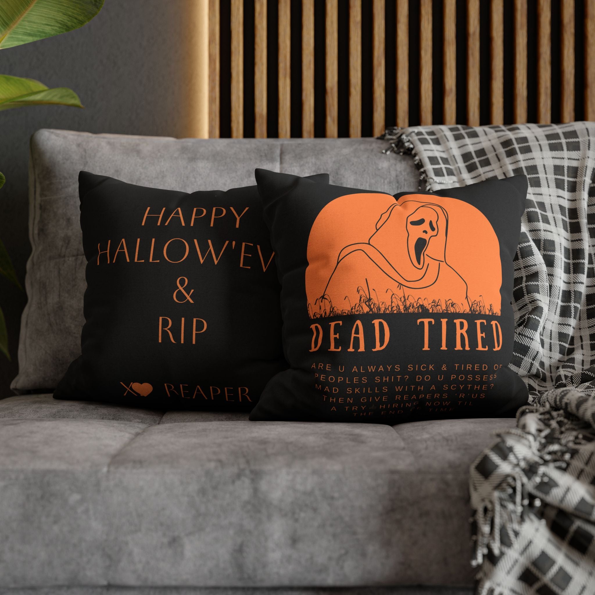 "Dead Tired" Funny Halloween Pillowcase, Personalized, 3 sizes