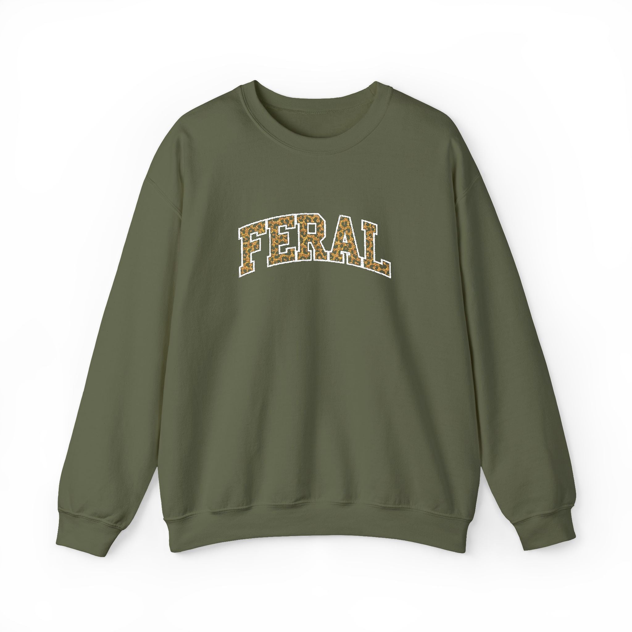 "Feral" Cat Rescue Support Embrodiery Sweatshirt, 5 colors