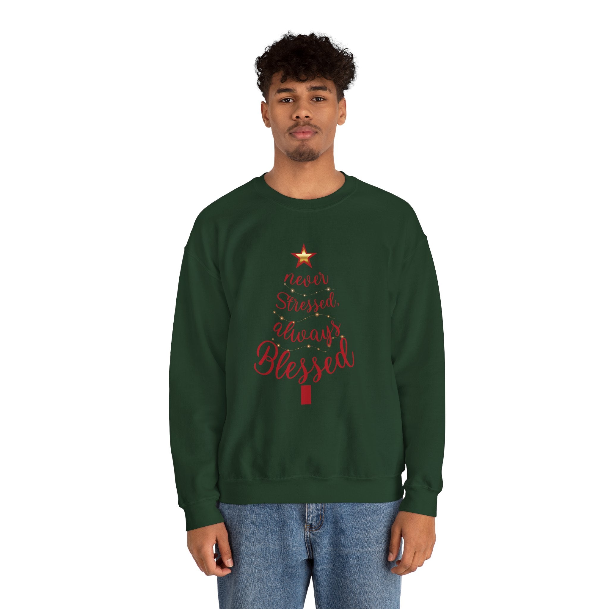 Christmas Blessing Sweatshirt — 50% to Feeding America, Fun & Casual Holiday Crewneck